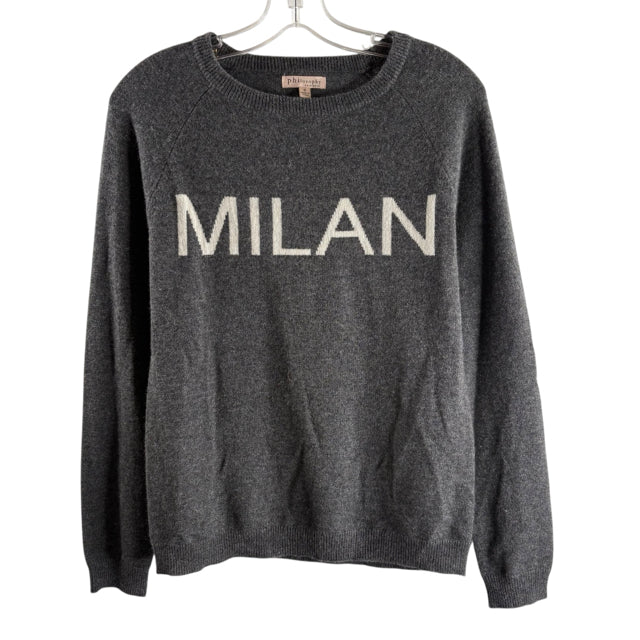 PHILOSOPHY Size SMALL Gray Long Sleeve Cashmere SWEATER