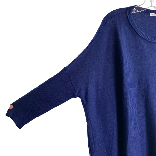 MER SEA Size ONE SIZE Dark Blue Pockets 3/4 Sleeve Oversize SWEATER