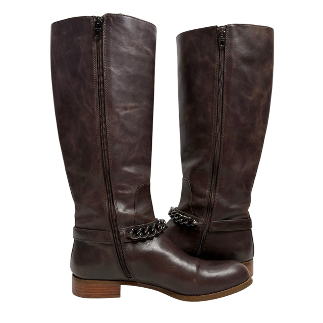COACH Size 9 Dark Brown Knee High Leather BOOT