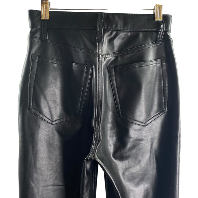 ABERCROMBIE & FITCH Size 25 Black Faux Leather PANTS