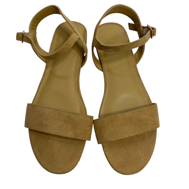 J CREW Size 9 Tan Sandal Sueded NWOT SHOE