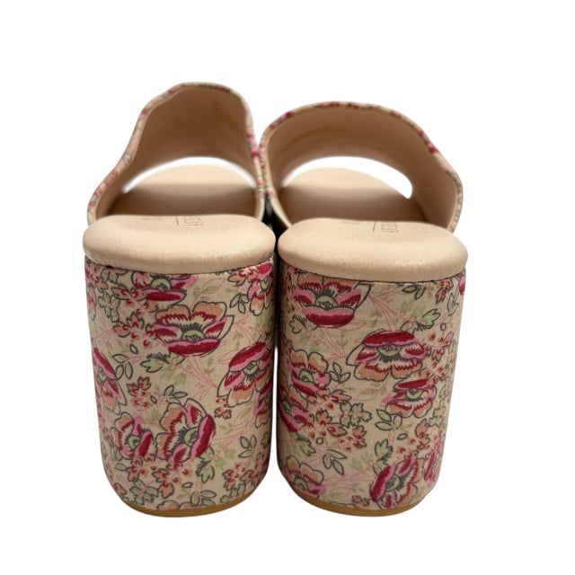 MATISSE Size 10 Cream/Pink Wedge Heel Floral NWOT SHOE