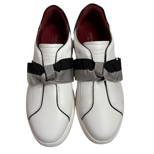 KATE SPADE Size 8 1/2 White/Black Sneaker NEW - BOX SHOE