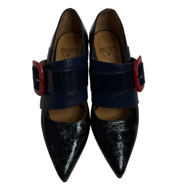 JOHN FLUEVOG Size 7 Navy/Red SHOE