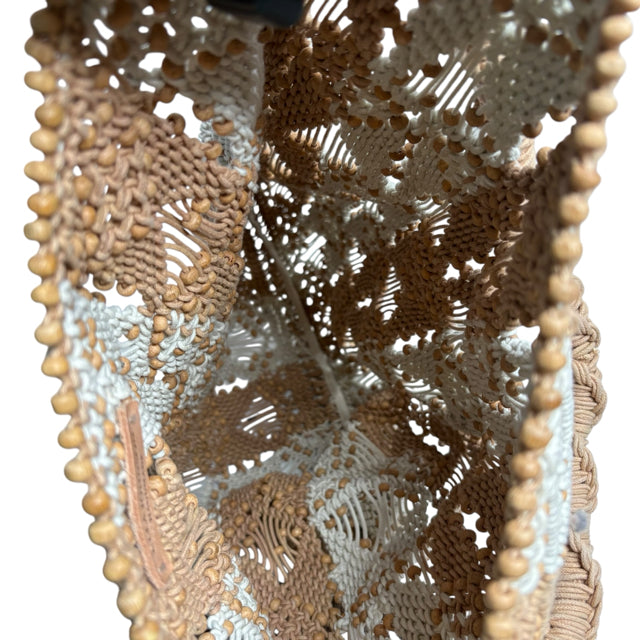 Tan/White Macrame PURSE