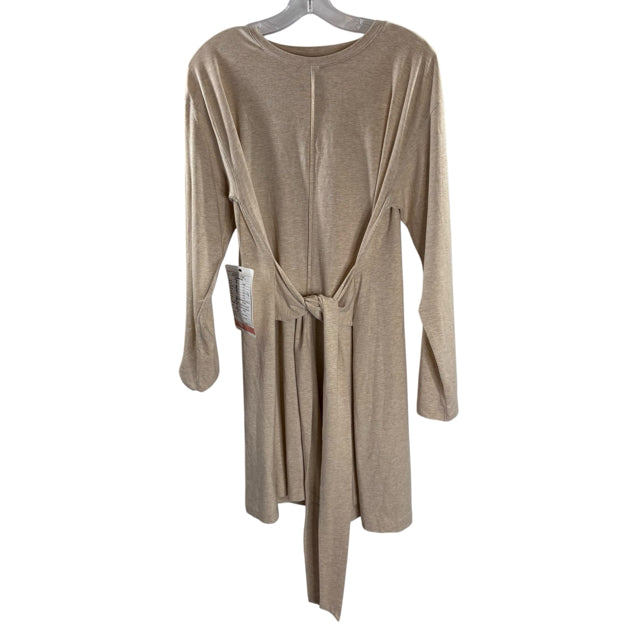 LOFT Size MEDIUM Oatmeal Long Sleeve Cotton Blend SAMPLE DRESS