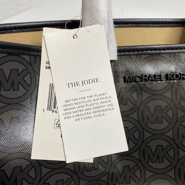 MICHAEL KORS Gray/Black Monogram Coated Canvas Handbag NWT PURSE