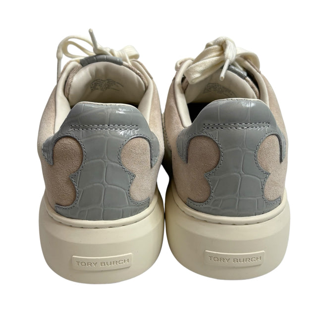 TORY BURCH Size 8 1/2 Beige Sneaker Monogram SHOE