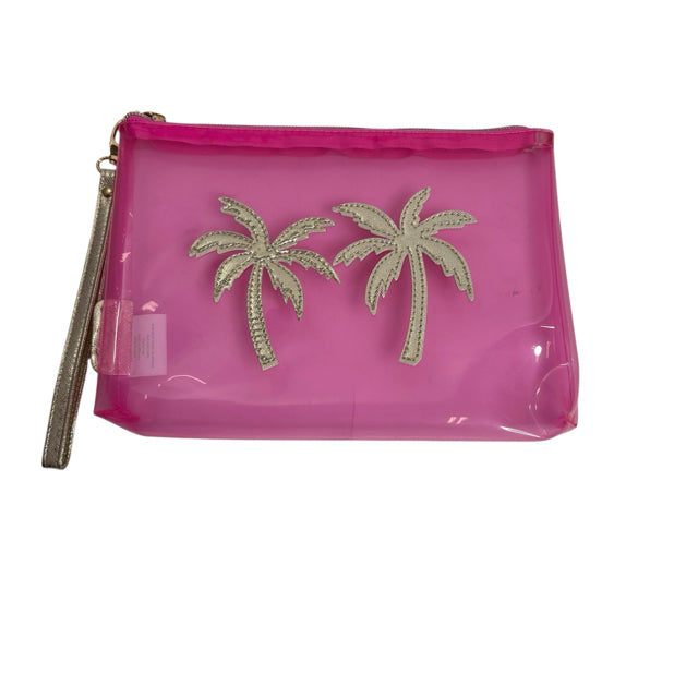 LILLY PULITZER Pink/Gold Vinyl NWOT COSMETIC CASE