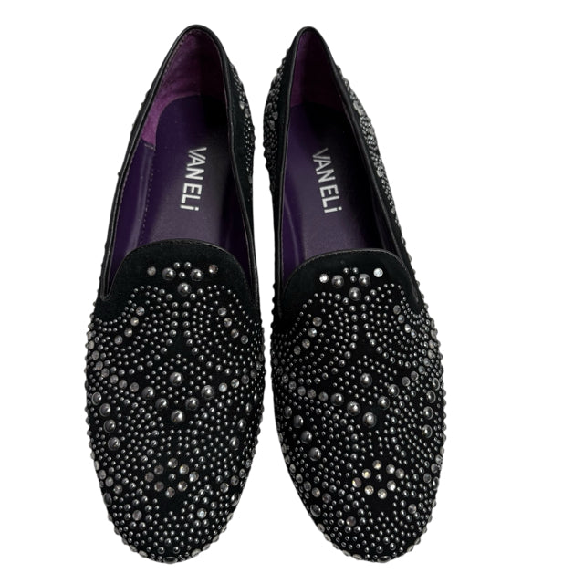 VANELI Size 6 Black/Silver Flats Rhinestones NWOT SHOE