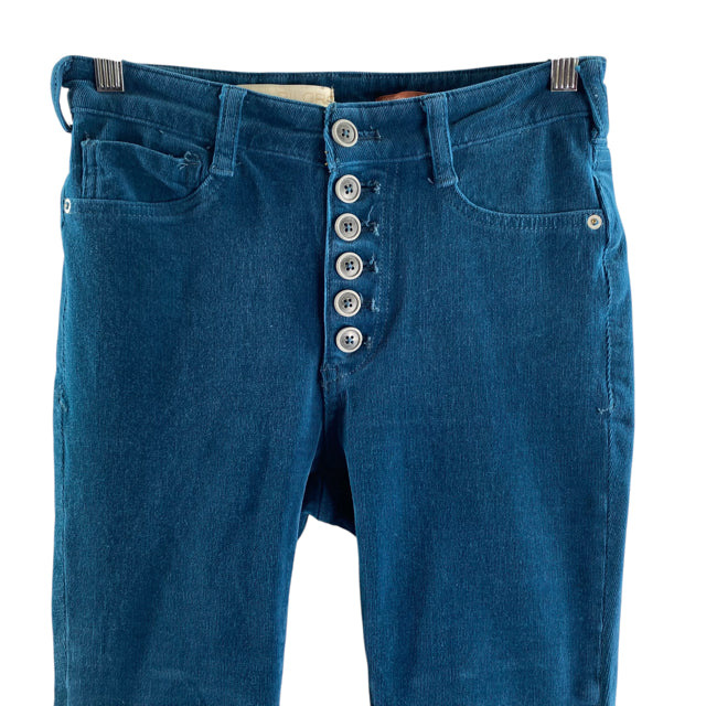 PILCRO Size 26 Teal Button Fly Corduroy PANTS