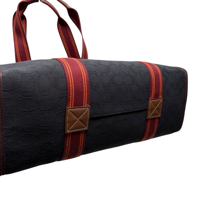 COACH Navy/Tan Monogram Canvas Tote NWT PURSE