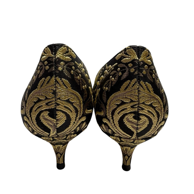 TALBOTS Size 9 1/2 Black/gold Low Pump NEW! SHOE