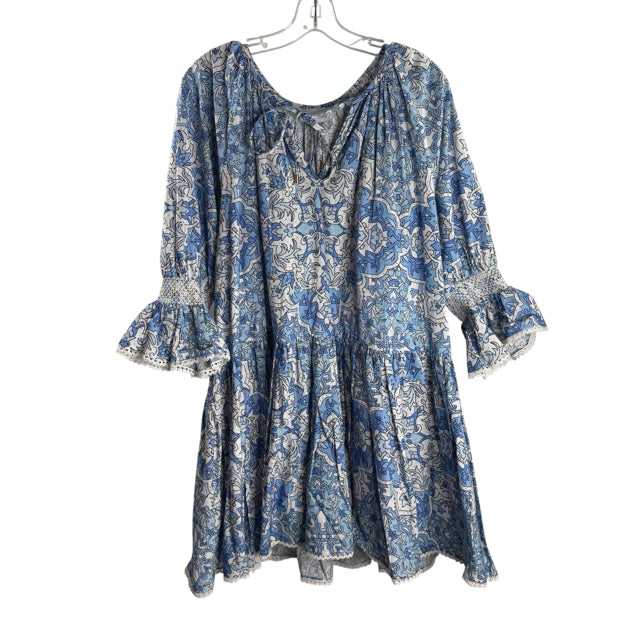 CARTOLINA Size MED Blue/White 3/4 Sleeve DRESS