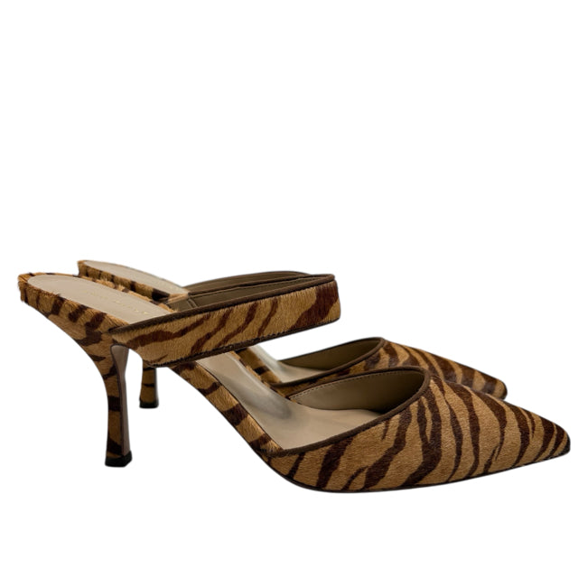 ANN T Size 9 1/2 Brown/Tan Mule Pump Calf Hair NWT SHOE