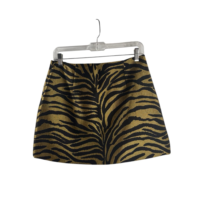 TUCKERNUCK Size MEDIUM Black/gold Zebra Mini Polyester SKIRT