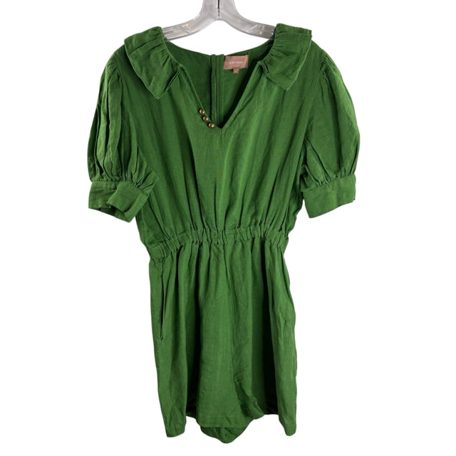 KATE LEIGH Size MED Green Puff Sleeve DRESS