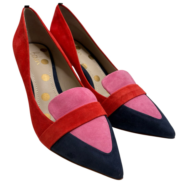BODEN Size 40 Red/Multi Pump Suede NEW - BOX SHOE