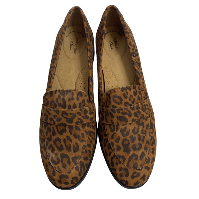 CLARKS Size 9 1/2 Tan/Brown Loafer Suede NWOT SHOE