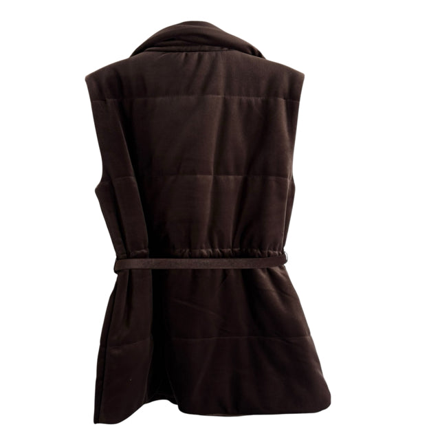 WH HOUSE/BLK MKT Size XXS Brown Velour VEST (OUTER)