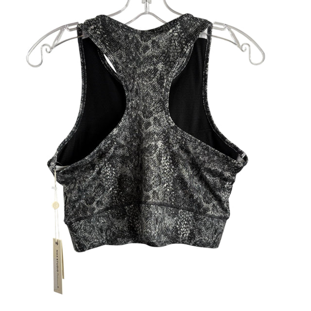 MAX STUDIO Size SMALL Gray/Black ACTIVE TOP