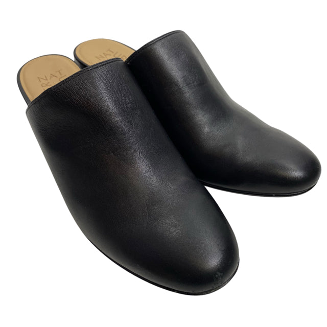 NATURALIZER Size 9 Black Mule Leather SHOE