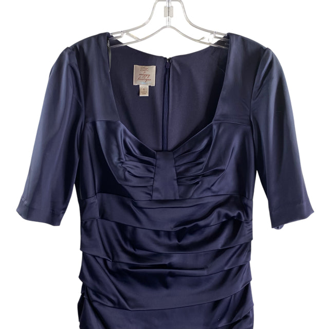 SUZI CHIN Size 6 Navy 3/4 Sleeve NWT DRESS