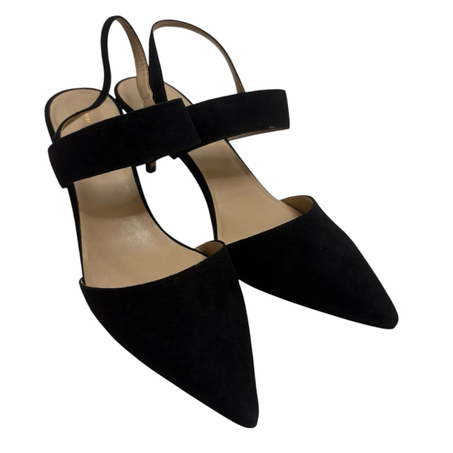 ANN TAYLOR Size 9 Black Sling Suede NWOT SHOE