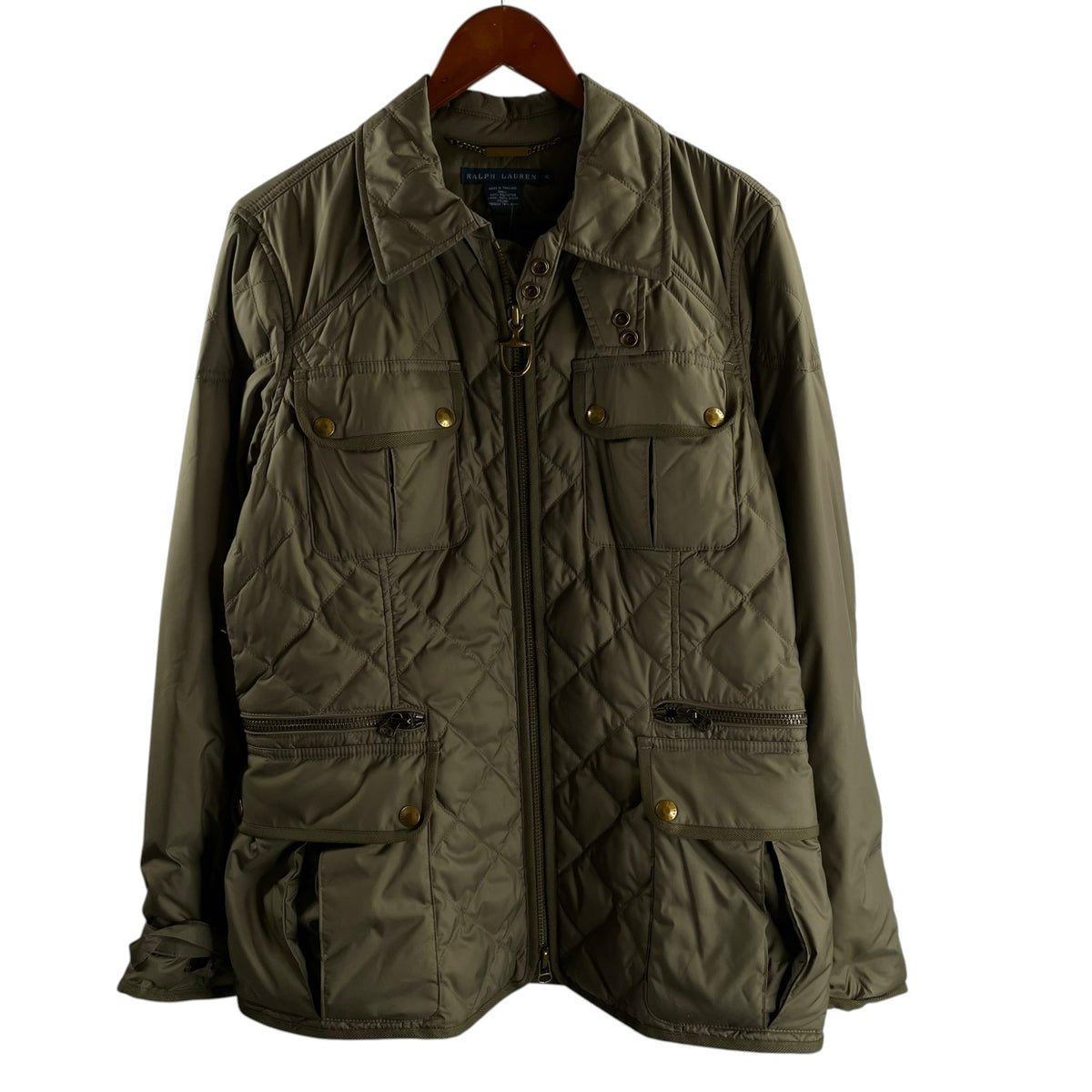 RALPH LAUREN Size X-LARGE Olive Quilted NWT JACKET