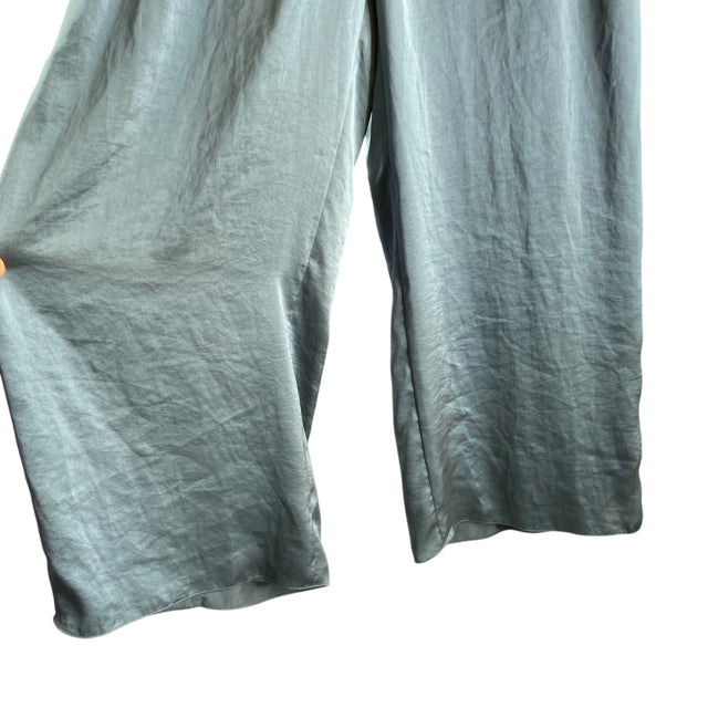 THEORY Size SMALL Teal Elastic Waist Polyester NWT PANTS