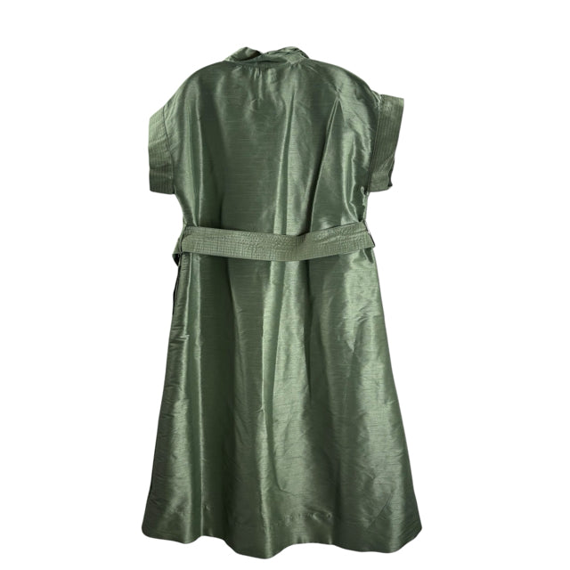 SEWING DOWN SOUTH Size MEDIUM Sage Short Sleeve Polyester NWOT DRESS