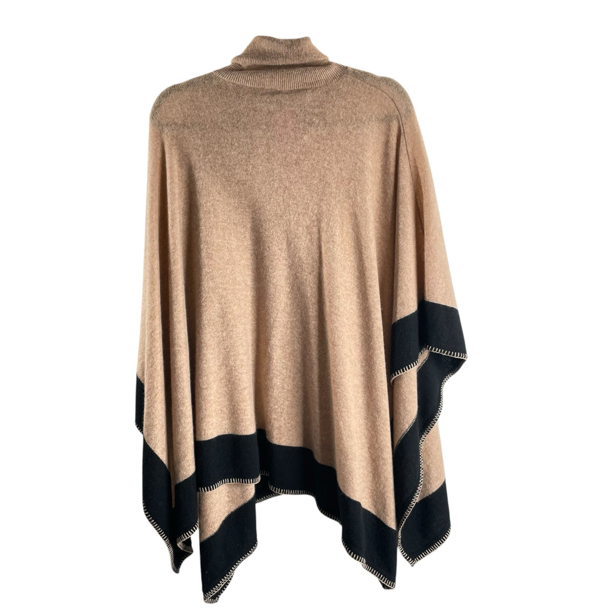 J MCLAUGHLIN Camel/Black Cashmere PONCHO