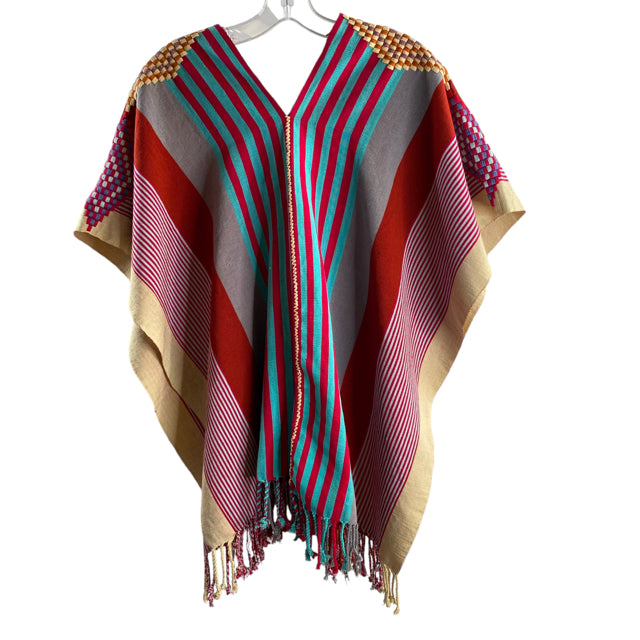 Tan/Multi Fringed NWT PONCHO