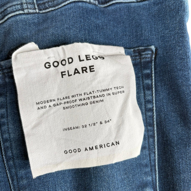 GOOD AMERICAN Size 10 Blue Waist Detail Denim NWT JEANS