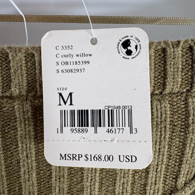 FREE PEOPLE Size MEDIUM Light Green Cable Long Sleeve Viscose Blend NWT DRESS