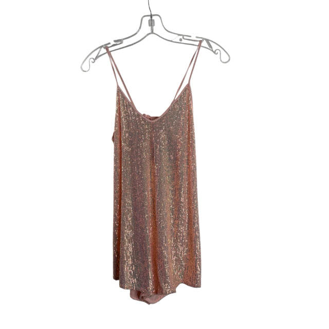 VIC SEC Size SMALL Pink Sequin Romper SHORTS