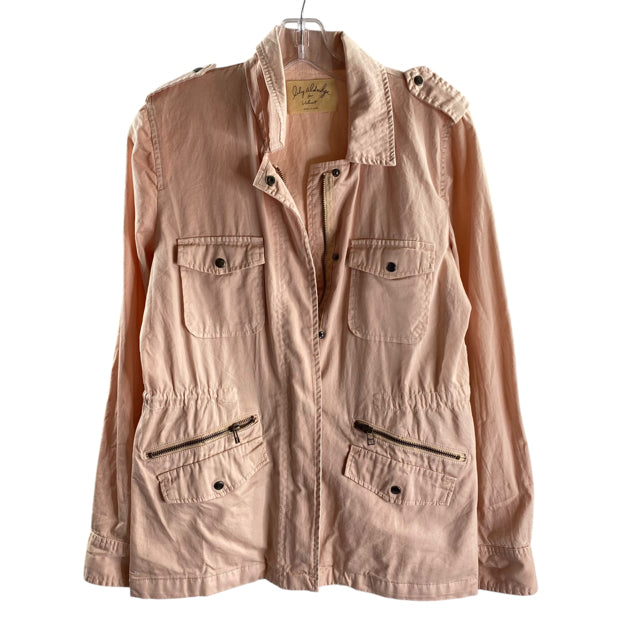 LILY ALDRIDGE / VELVET Size SMALL Light Pink Pockets Cotton NWT JACKET