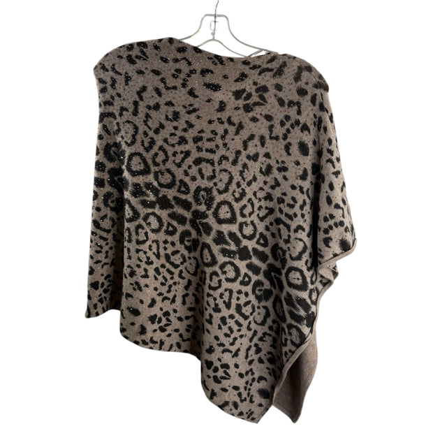 SOFT SURROUNDINGS Tan/Brown Metallic PONCHO