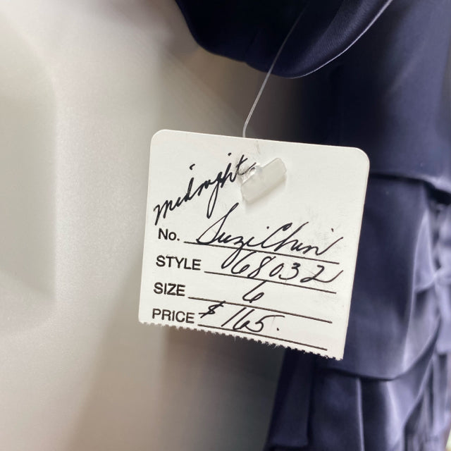SUZI CHIN Size 6 Navy 3/4 Sleeve NWT DRESS