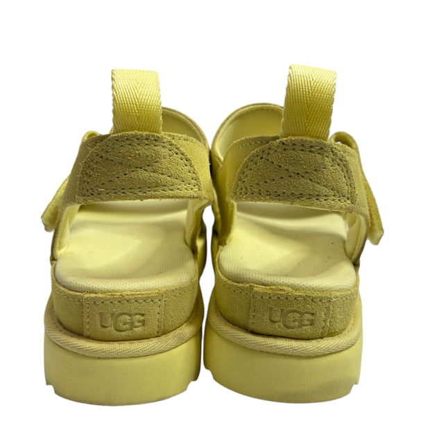 UGG Size 10 Yellow Platform Sandal Suede SHOE