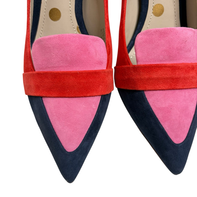 BODEN Size 40 Red/Multi Pump Suede NEW - BOX SHOE