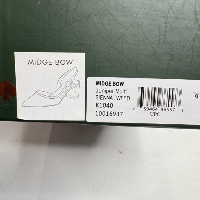 KATE SPADE Size 9 Multi Sling Tweed SHOE