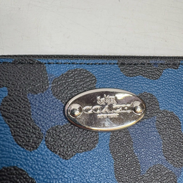 COACH Blue/Black Leather NWOT WALLET
