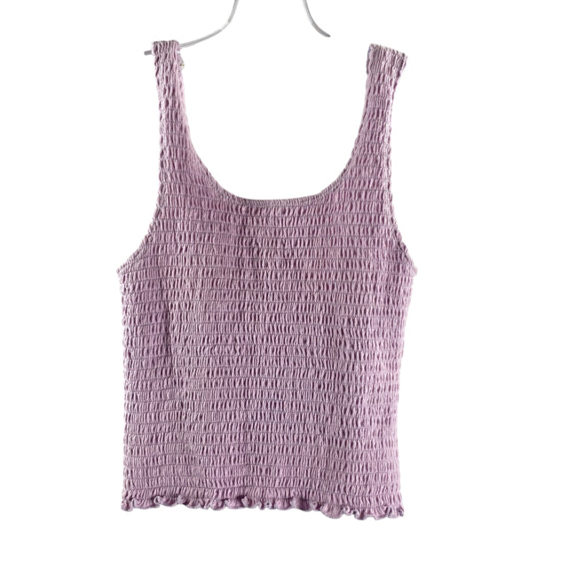 HOLLISTER Size X-SMALL Lavender Ruched Sleeveless Crop TOP