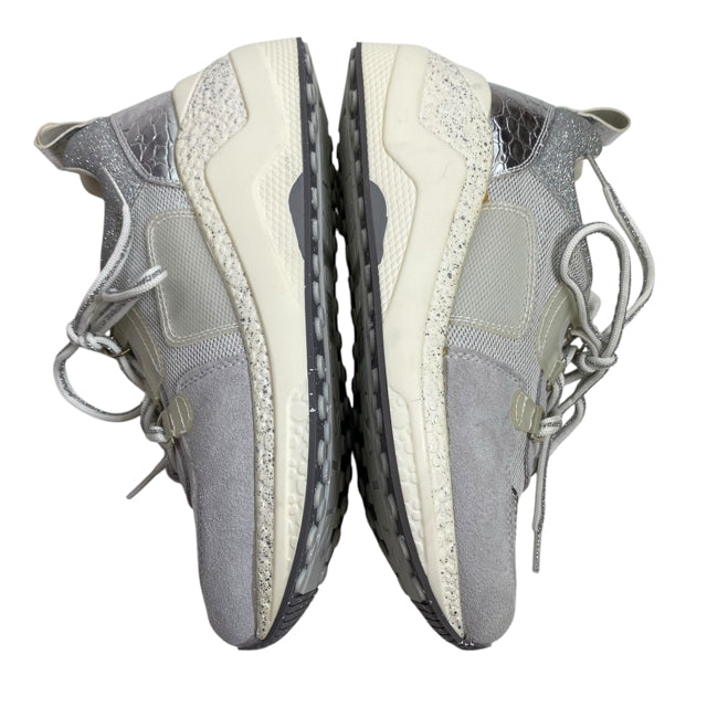 CAFE NOIR Size 37 White/Silver Sneaker Metallic NWOT SHOE