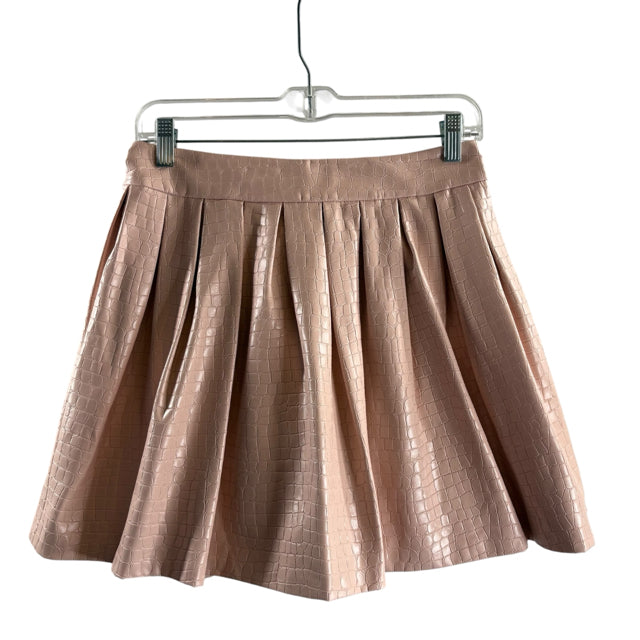 ALICE & OLIVIA Size 6 Blush Croc Look Mini Faux Leather NWT SKIRT