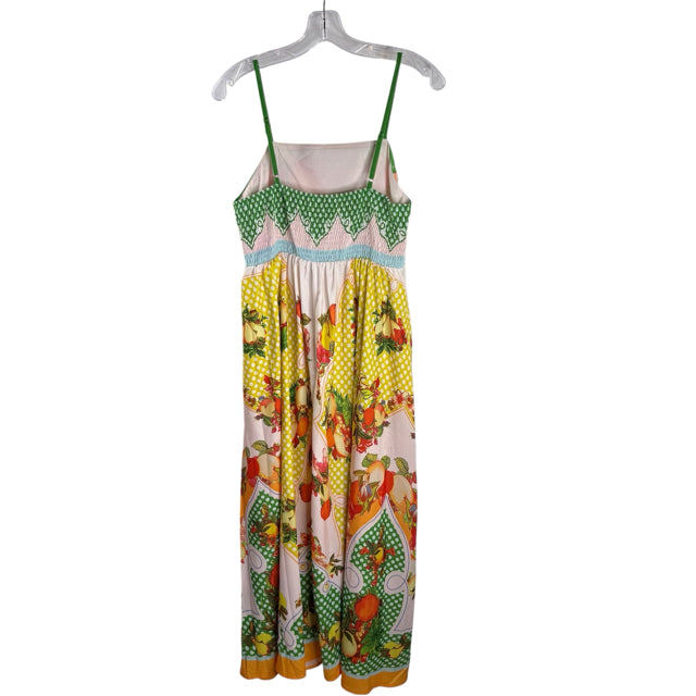 SUNDAY UP Size LARGE Multi Fruit Strappy DRESS
