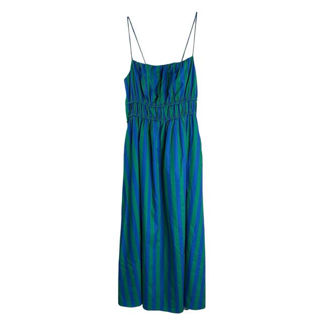 ENGLISH FACTORY Size SMALL Royal/Green Stripe Strappy DRESS