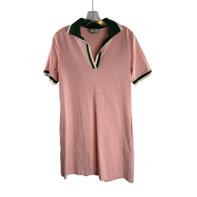 TUCKERNUCK Size MED Pink/Green Short Sleeve DRESS