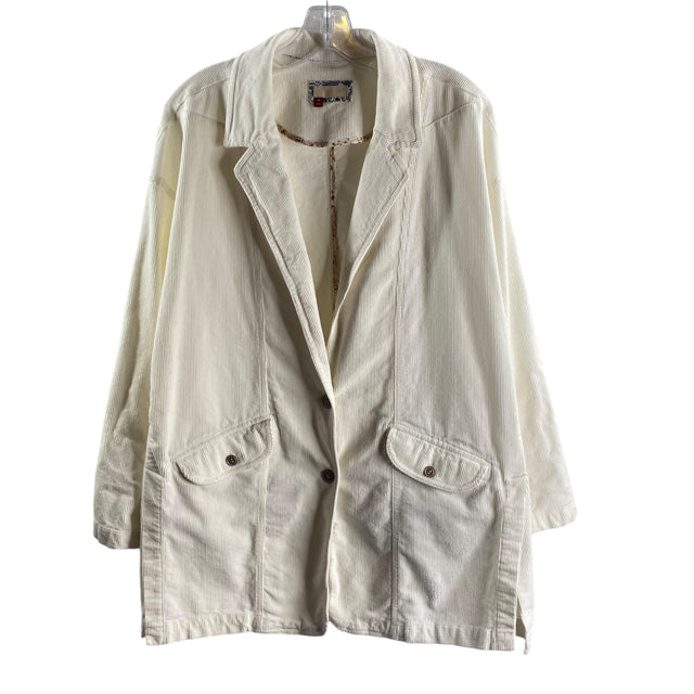 PILCRO Size X-SMALL White Corduroy JACKET